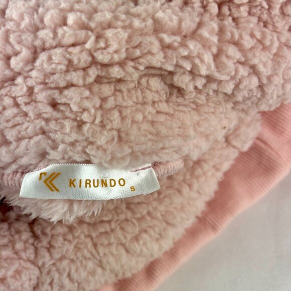 Kirundo Sherpa Fleece Quarter Zip Pullover - Cozy Blush Pink - Size M - Picture 8 of 10